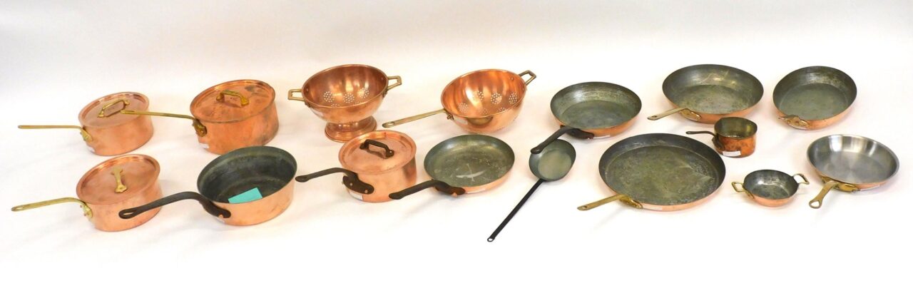 Vintage French Copper Cookware Collection by Havard