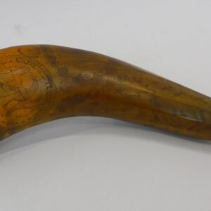 Ernest Tilson Engraved Powder Horn with American Eagle and Albany