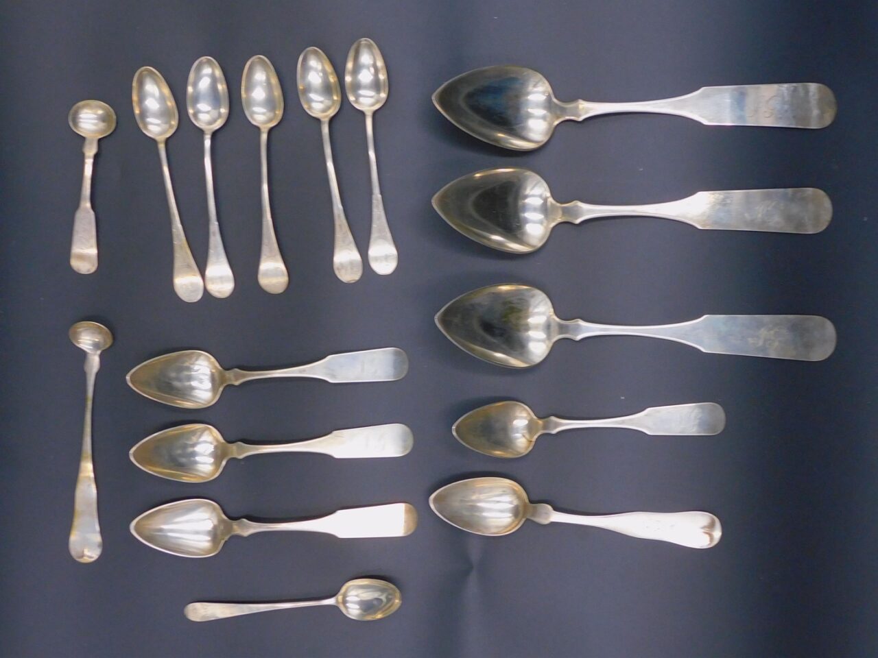 American Coin Silver Spoons by E Newbury