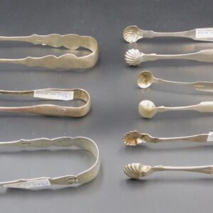 19th-century English and American Silver Tongs Collection