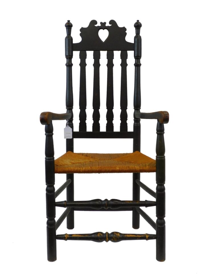 Early 18th Century William and Mary Maple Banister Back Side-Chair