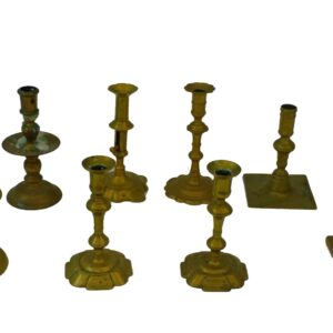 Collection of Brass Candlesticks from the 17th-19th Century by Various Artists