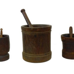 Three Antique Mortar and Pestles by Various Artists