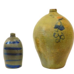 Pair of 19th-century Stoneware Jugs by L & BG Chace