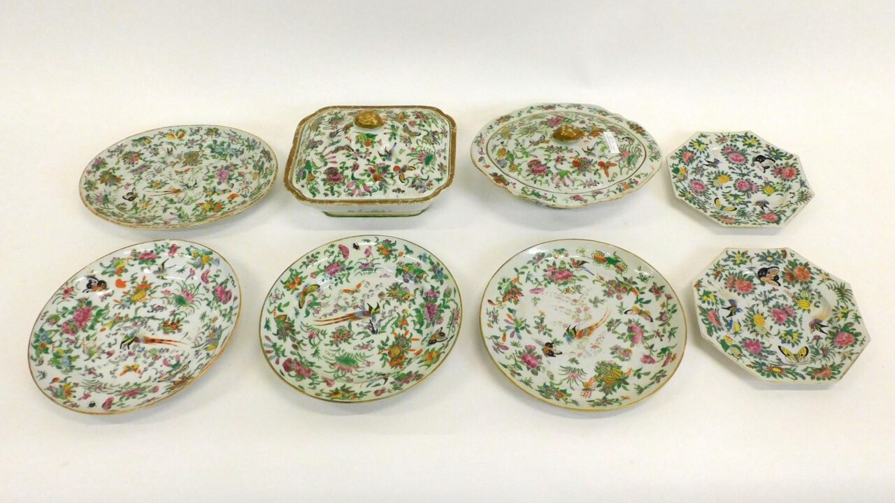 Chinese Export Porcelain Famille Rose Collection by Unknown Artist