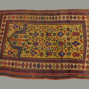 Antique Oriental Prayer Rug with Geometric Design