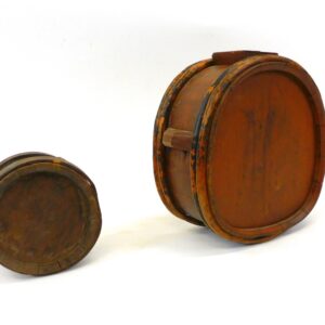 Pair of 19th-century Wooden Canteens with Unique Features by Unknown Artist