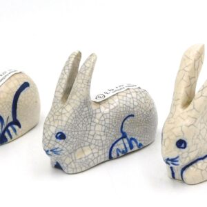 Dedham Pottery Rabbit Figural Knife Rests