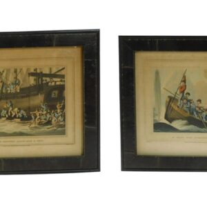 (4) Colored Engravings Related To Whaling.