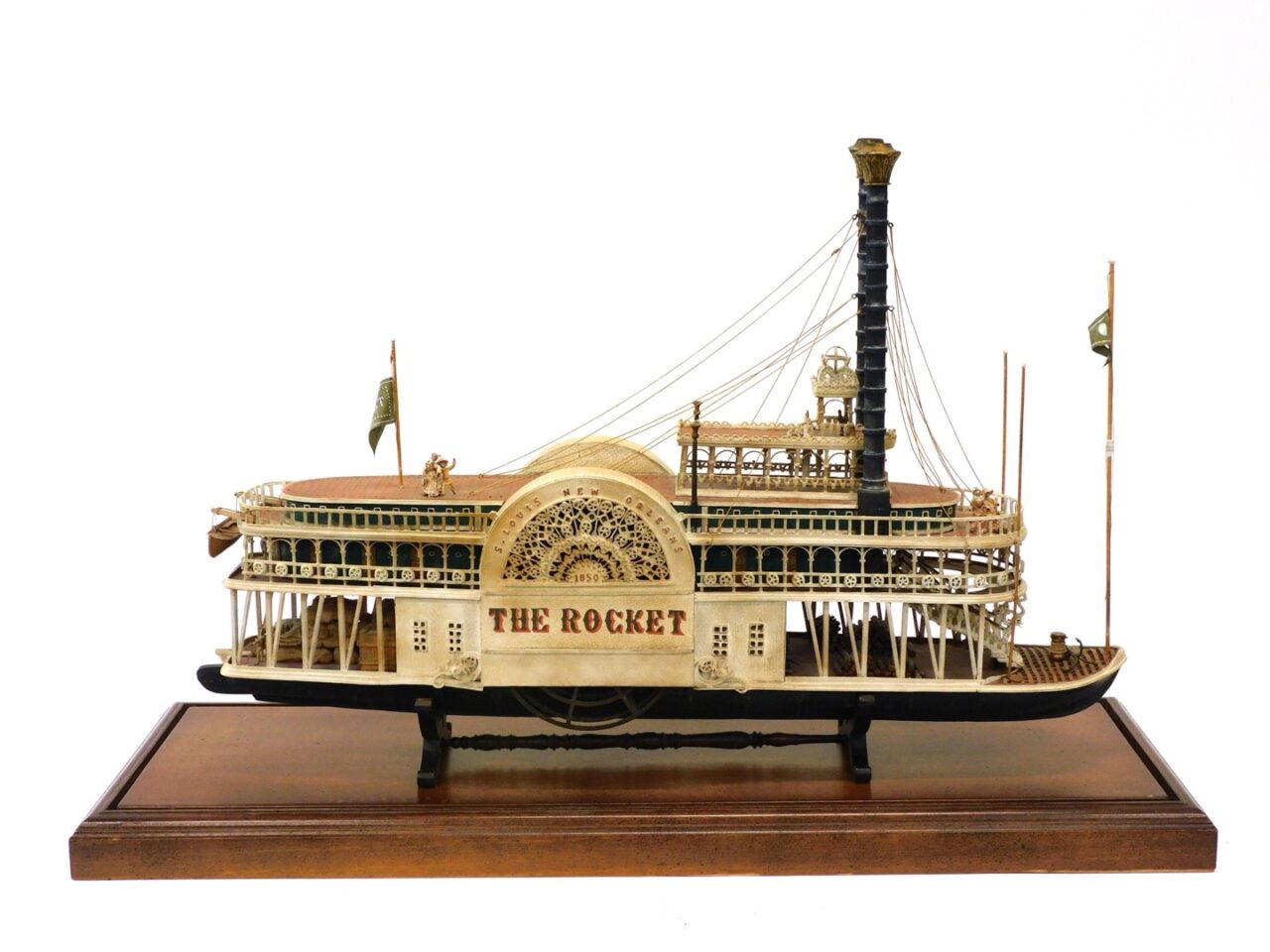 Rocket Handmade Sidewheel River Steamboat Model