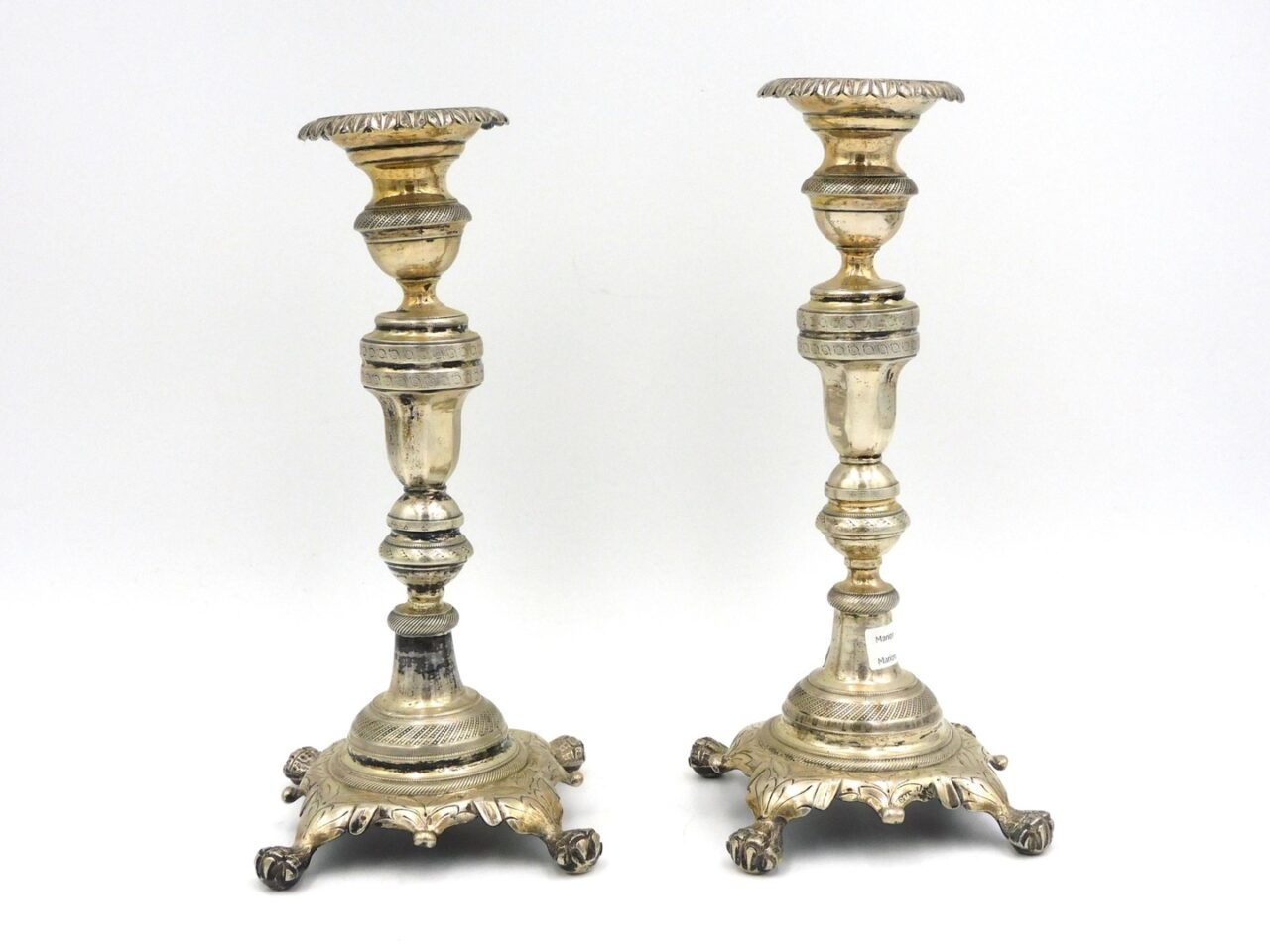 Pair of Spanish Colonial Silver Candlesticks