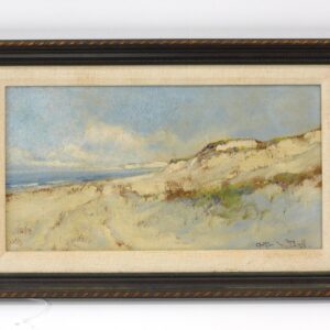 Arthur Vidal Diehl (1870-1929) Oil on Board Beach Scene Provincetown 20th Century UV Light No Restoration