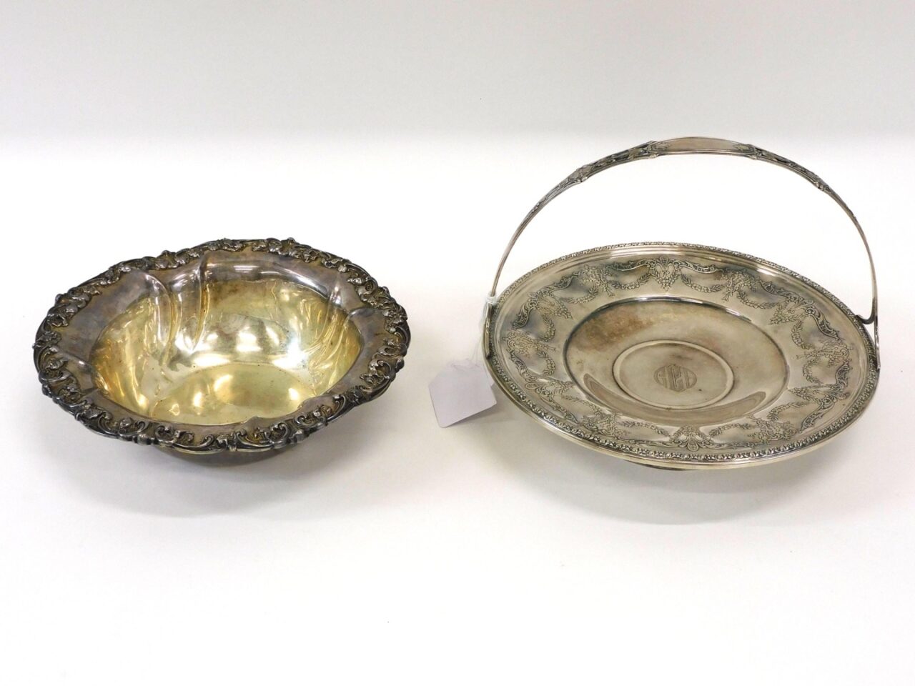 Alvin Sterling Silver Footed Basket and Gorham Bowl