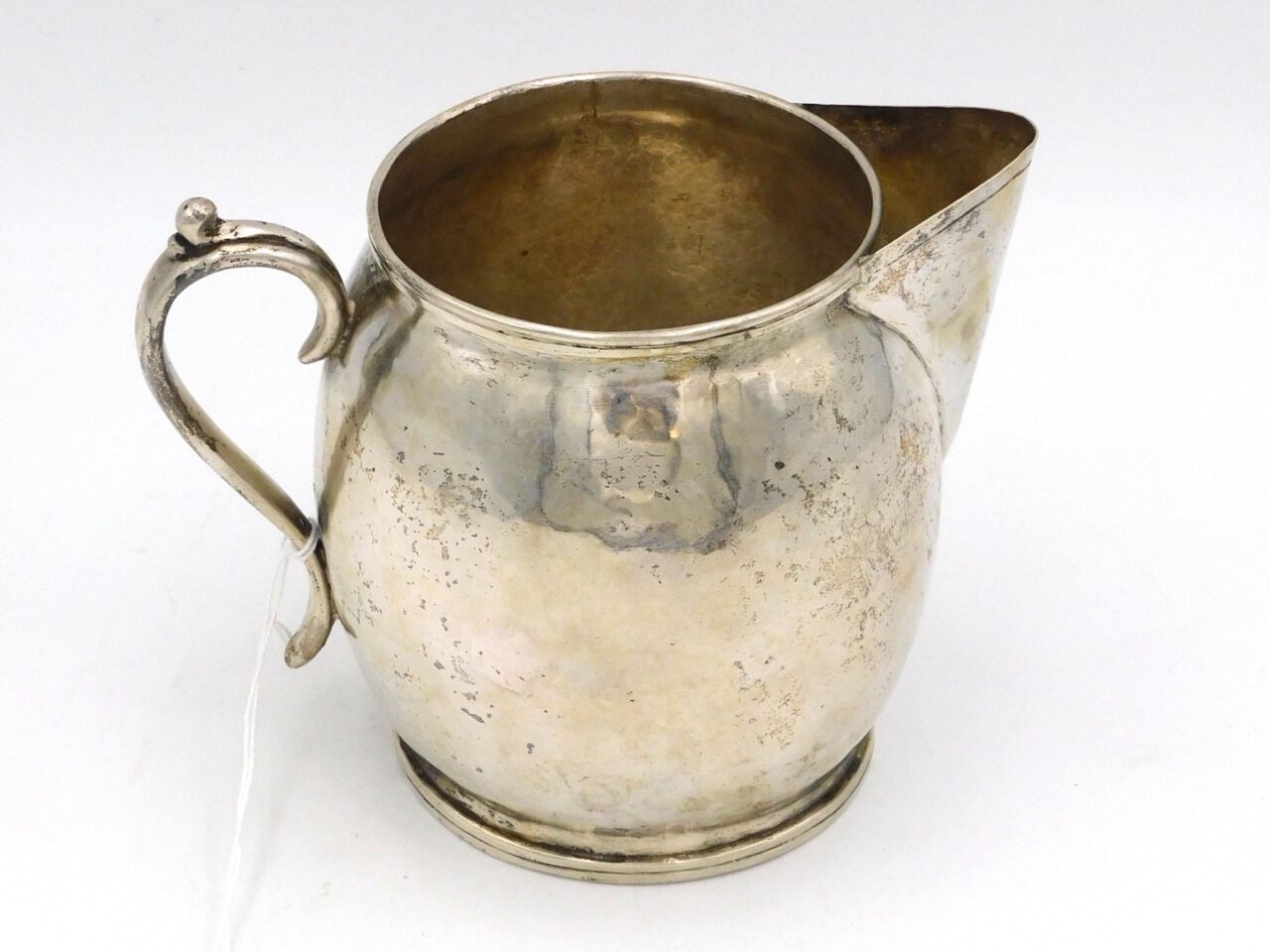 Unmarked Silver Handled Pitcher