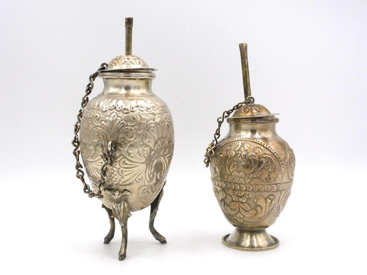 Spanish Colonial Silver Mate Cups by Unknown Artist