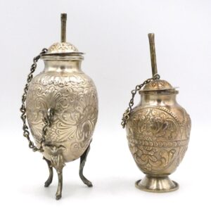 Spanish Colonial Silver Mate Cups by Unknown Artist