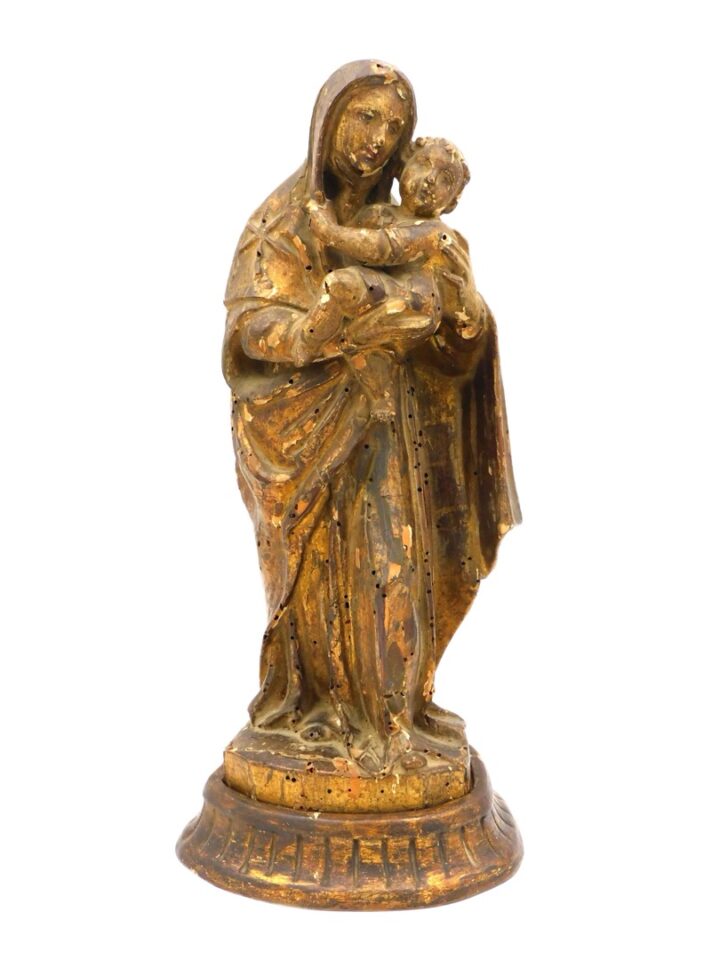 Carved Madonna And Child.