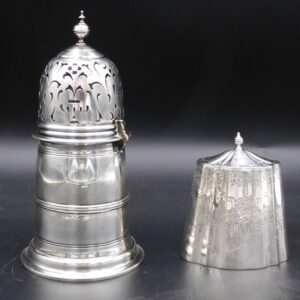 Tiffany & Co. Sterling Silver Muffineer and Tea Caddy