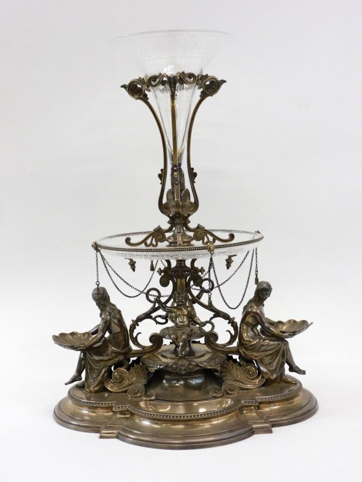 E & J Bernard London Sterling Silver Epergne