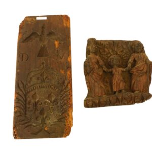 (2) Carved Wood Plaques.