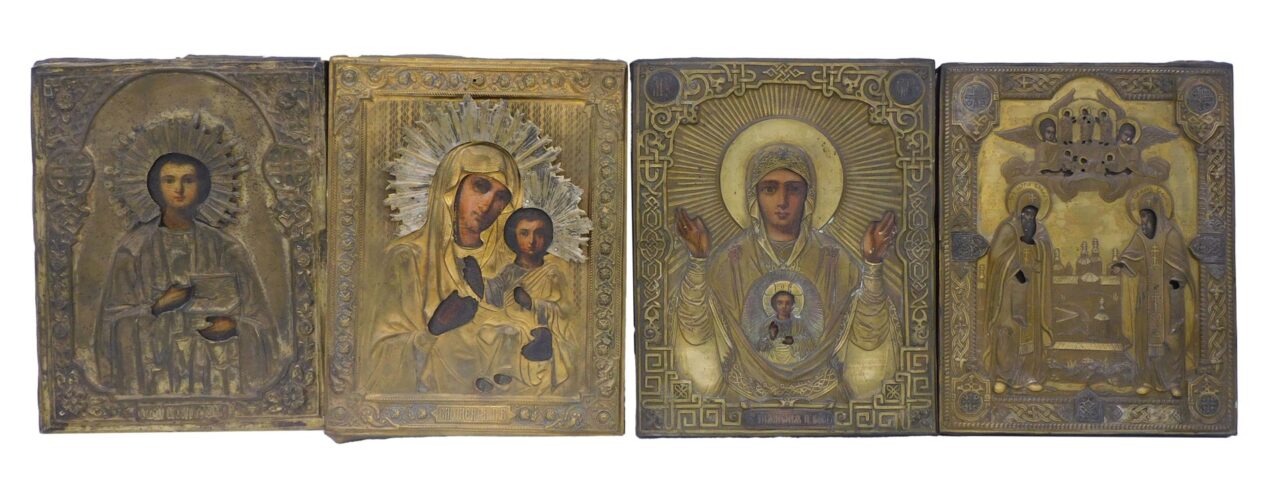 (4) Eastern Orthodox Icons.