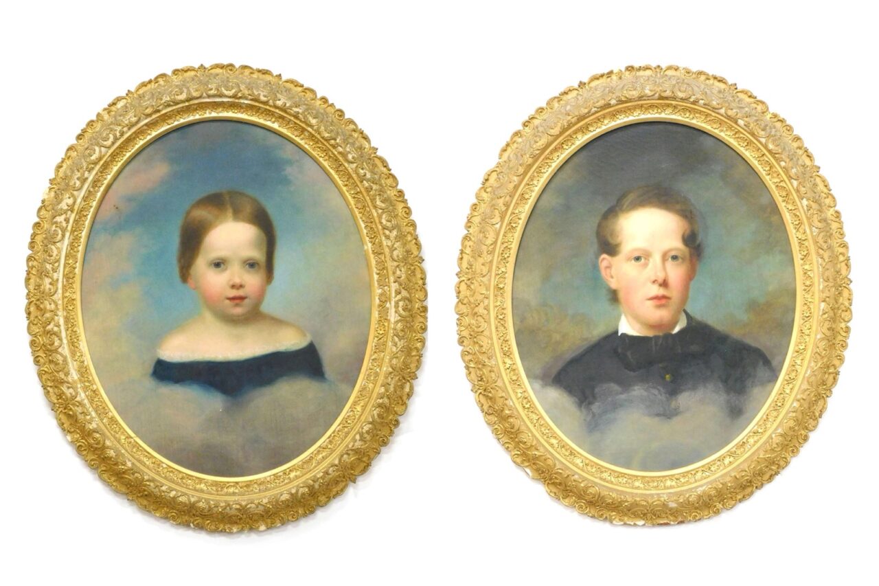 Bass Otis (1784-1861) Pair of Portraits of William Savery's Children