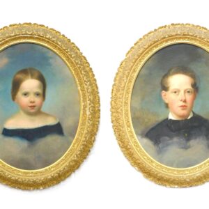 Bass Otis (1784-1861) Pair of Portraits of William Savery's Children