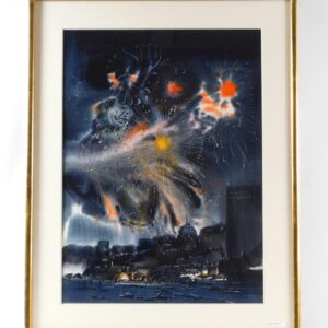 Laurence Philip Sisson (1928-2015) Watercolor "The Fourth of July" 1985 Boston Pops