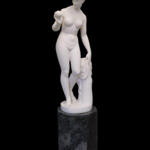 Contemporary Marble Sculpture of Goddess Venus with Apple by Unknown Artist