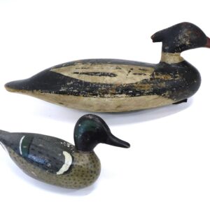 Carved Wooden Duck Decoys by Unknown Artist