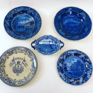 (5) Historical Blue And White Plates