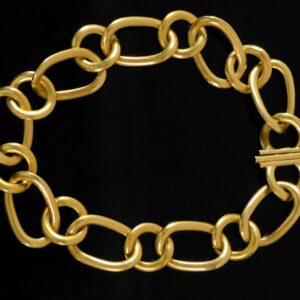 Italian 14K Yellow Gold Large Link Design Necklace