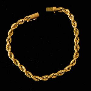 Antique 14K Yellow Gold Rope Style Bracelet