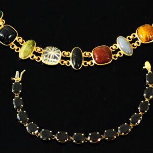 Egyptian Revival 14K Gold Bracelets