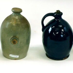 (8) Stoneware And Redware Jugs Etc.