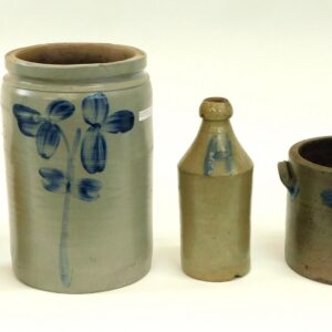 (4) Piece Of Blue Decorated Stoneware