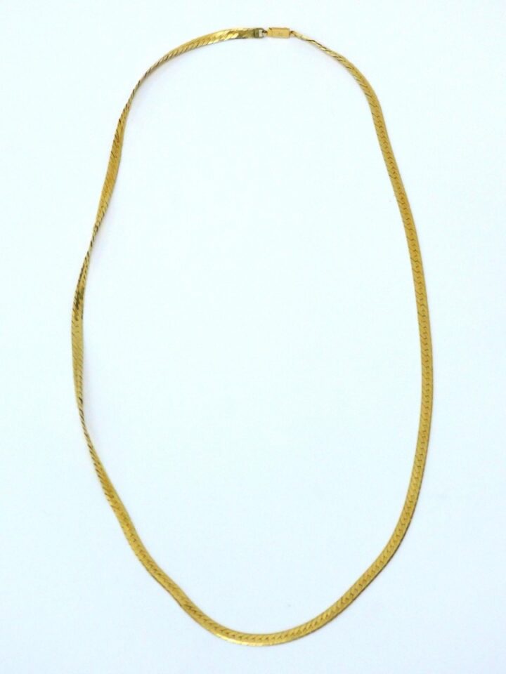 Italian 14K Yellow Gold Herringbone Necklace