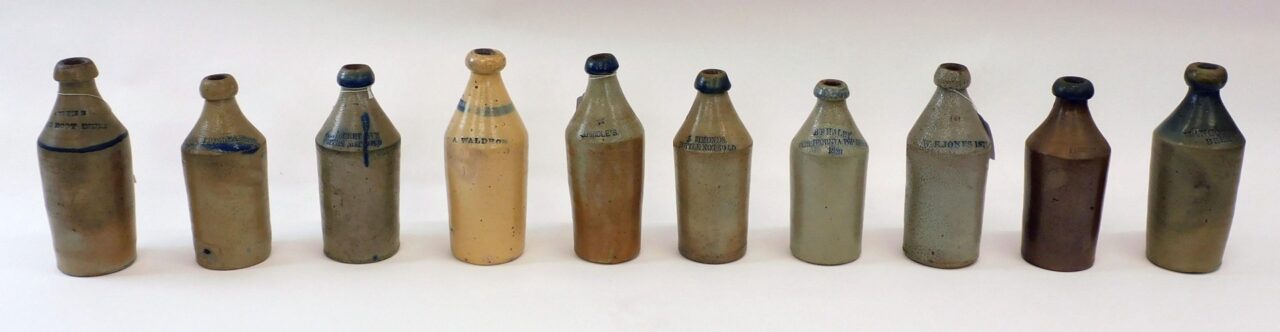 (10) Stoneware Bottles