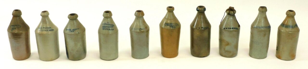 (10) Stoneware Bottles