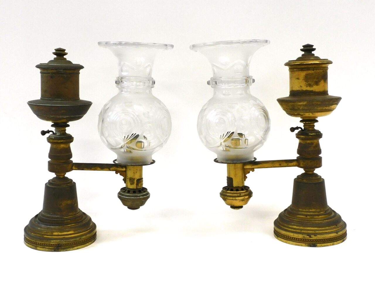 A Pair Of Argand Lamps By John B Jones