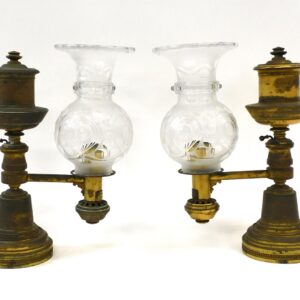 A Pair Of Argand Lamps By John B Jones