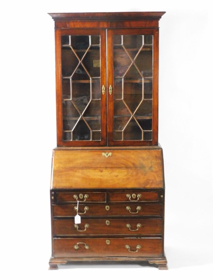 Irish Chippendale Secretary Desk by F. Carroll