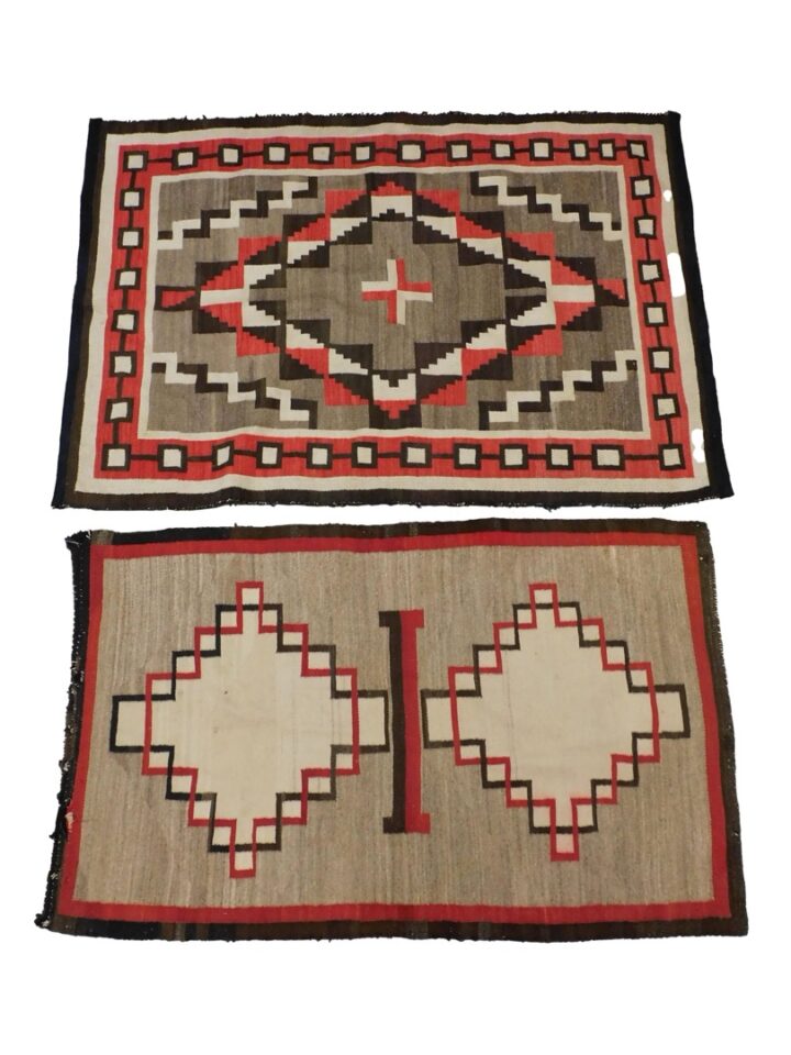 Navajo Rugs by Unknown Artist. Early 20th c. Geometric designs