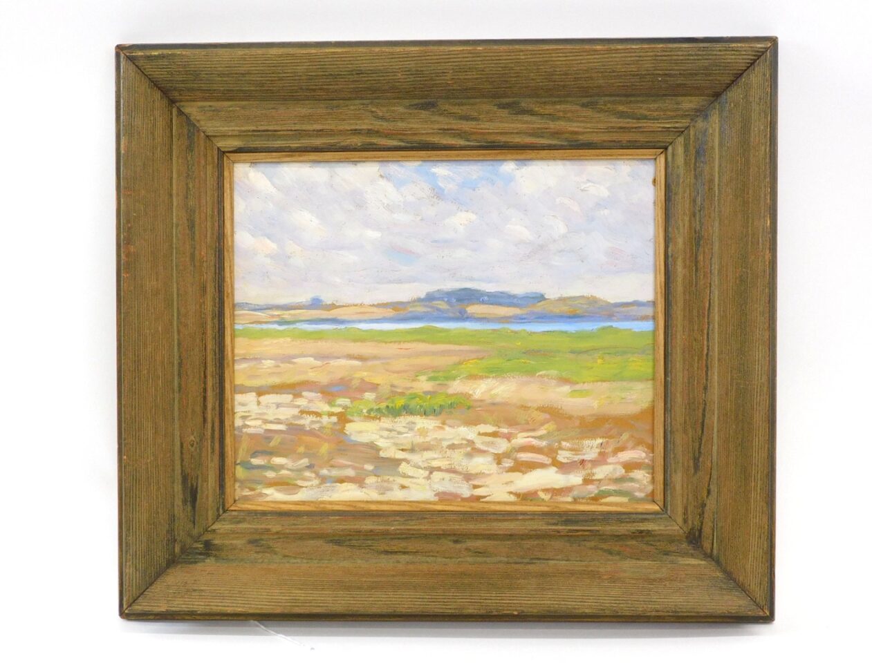 Henry Jarvis Peck (1880-1964) American Coastal Marsh Scene Oil Painting on Board