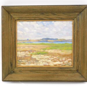 Henry Jarvis Peck (1880-1964) American Coastal Marsh Scene Oil Painting on Board