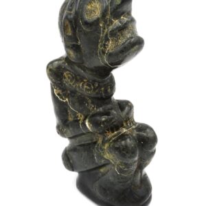 Taino Expressive Anthropic Statue by Unknown Artist. 600-1500 AD. Magnetite with spotted pattern