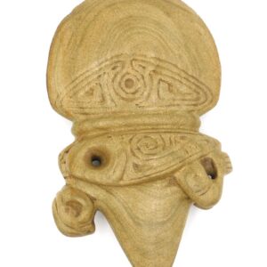 Taino Carved Figural Bird Man Axe