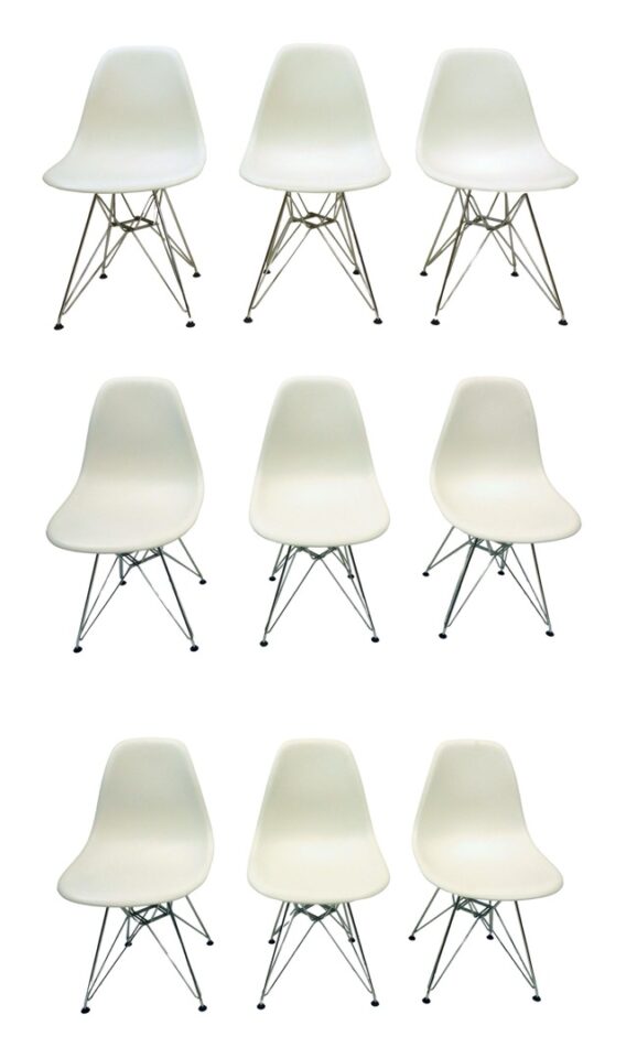 (9) Charles & Ray Eames DSR Chairs