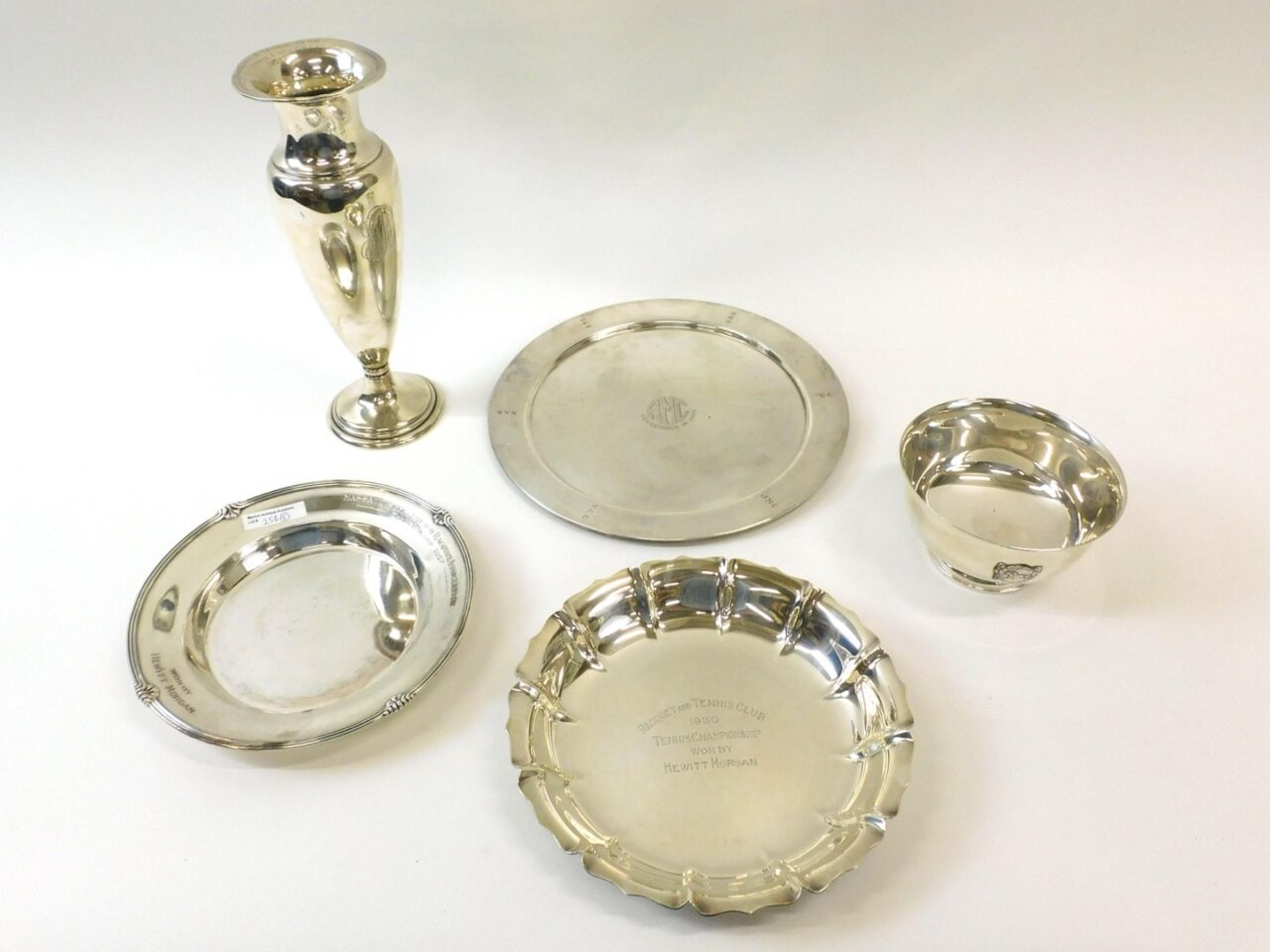 Sterling Silver Trophies and Paul Revere Style Bowl