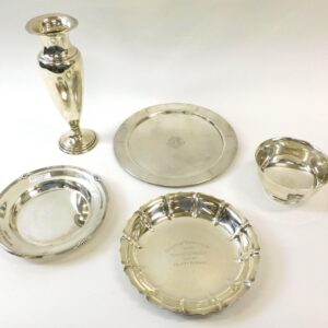 Sterling Silver Trophies and Paul Revere Style Bowl